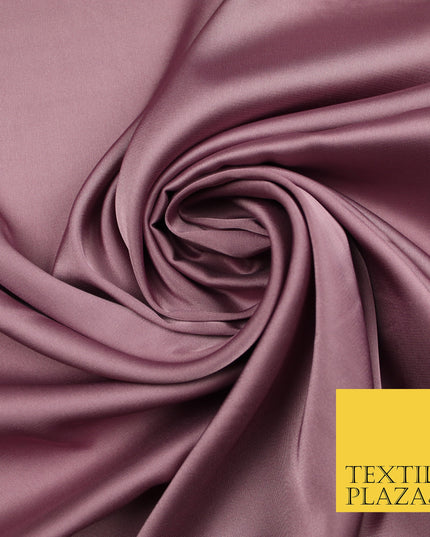 Deep Mauve Fine Silky Smooth Liquid Sateen Satin Dress Fabric Drape Lining Material 7854