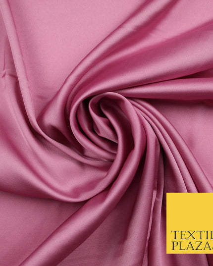 Deep Pink Fine Silky Smooth Liquid Sateen Satin Dress Fabric Drape Lining Material 7847
