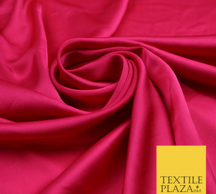Deep Cerise Fine Silky Smooth Liquid Sateen Satin Dress Fabric Drape Lining Material 7869