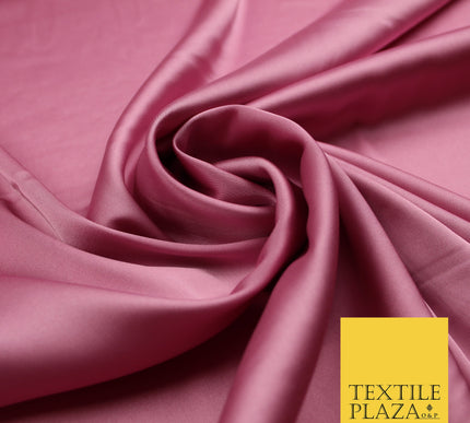 Deep Pink Fine Silky Smooth Liquid Sateen Satin Dress Fabric Drape Lining Material 7847