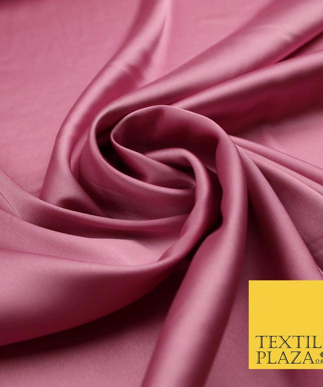 Deep Pink Fine Silky Smooth Liquid Sateen Satin Dress Fabric Drape Lining Material 7847