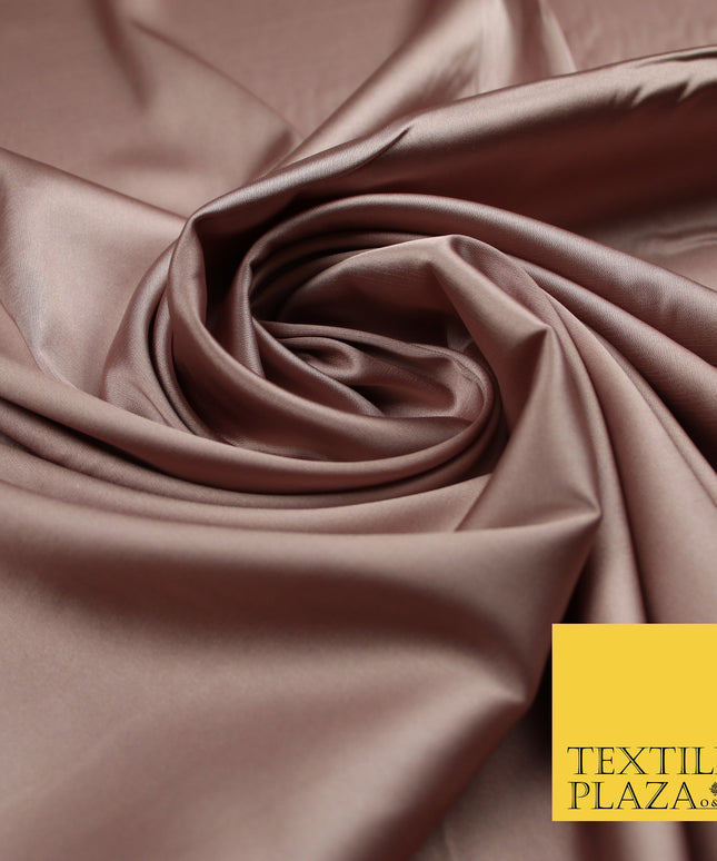 Dusty Mauve Fine Silky Smooth Liquid Sateen Satin Dress Fabric Drape Lining Material 7849
