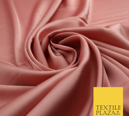 Dusty Pink 2 Fine Silky Smooth Liquid Sateen Satin Dress Fabric Drape Lining Material 7842