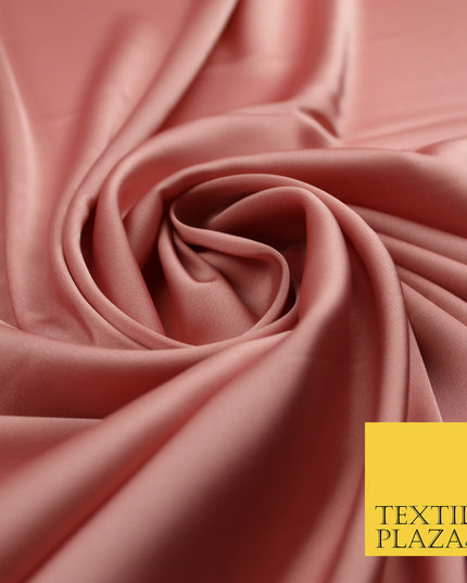 Dusty Pink 2 Fine Silky Smooth Liquid Sateen Satin Dress Fabric Drape Lining Material 7842