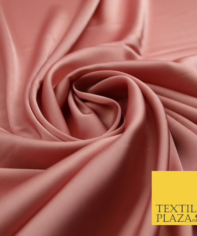 Dusty Pink 2 Fine Silky Smooth Liquid Sateen Satin Dress Fabric Drape Lining Material 7842