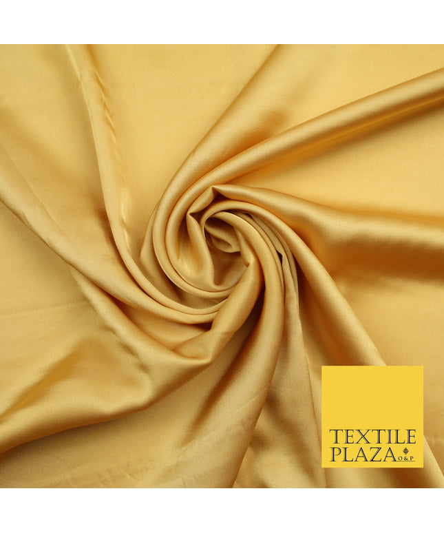 Gold Fine Silky Smooth Liquid Sateen Satin Dress Fabric Drape Lining Material 7835