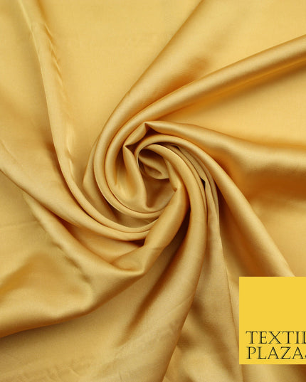 Gold Fine Silky Smooth Liquid Sateen Satin Dress Fabric Drape Lining Material 7835