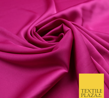 Fuchsia Pink Fine Silky Smooth Liquid Sateen Satin Dress Fabric Drape Lining Material 7870