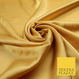 Gold Fine Silky Smooth Liquid Sateen Satin Dress Fabric Drape Lining Material 7835