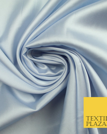 Ice Blue Fine Silky Smooth Liquid Sateen Satin Dress Fabric Drape Lining Material 7884
