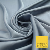Grey Fine Silky Smooth Liquid Sateen Satin Dress Fabric Drape Lining Material 7813
