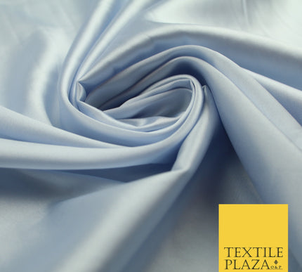 Ice Blue Fine Silky Smooth Liquid Sateen Satin Dress Fabric Drape Lining Material 7884