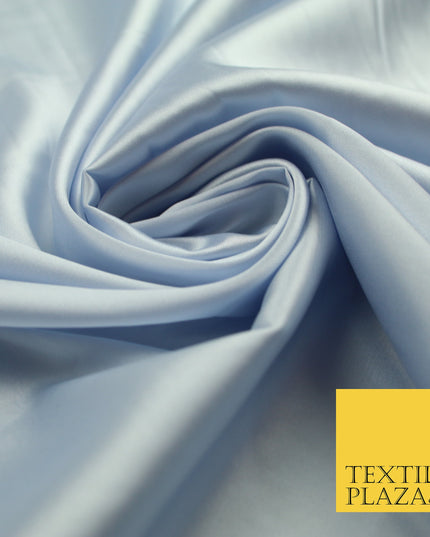 Ice Blue Fine Silky Smooth Liquid Sateen Satin Dress Fabric Drape Lining Material 7884