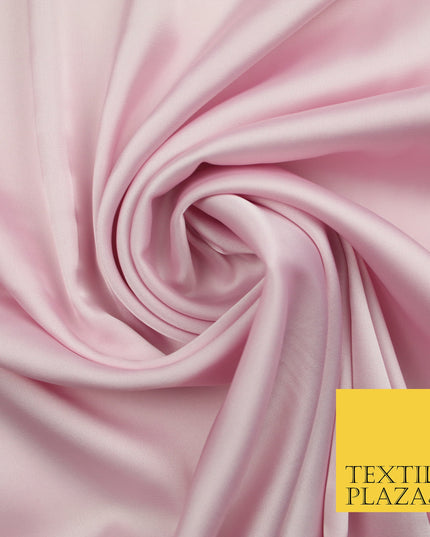 Light Baby Pink Fine Silky Smooth Liquid Sateen Satin Dress Fabric Drape Lining Material 7843