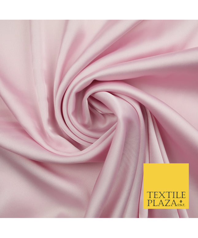 Light Baby Pink Fine Silky Smooth Liquid Sateen Satin Dress Fabric Drape Lining Material 7843