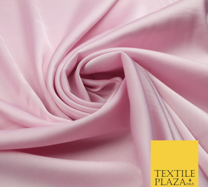 Light Baby Pink Fine Silky Smooth Liquid Sateen Satin Dress Fabric Drape Lining Material 7843