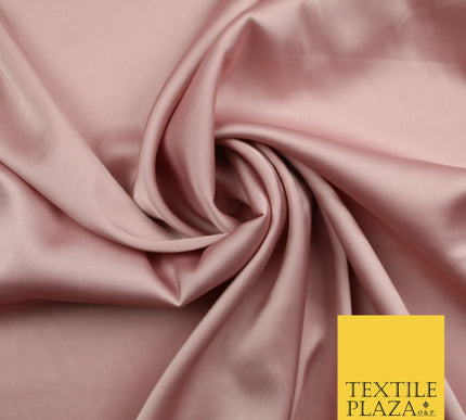 Light Dusty Pink Fine Silky Smooth Liquid Sateen Satin Dress Fabric Drape Lining Material 7840