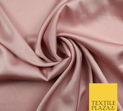 Light Dusty Pink Fine Silky Smooth Liquid Sateen Satin Dress Fabric Drape Lining Material 7840
