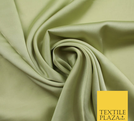 Light Green Fine Silky Smooth Liquid Sateen Satin Dress Fabric Drape Lining Material 7899