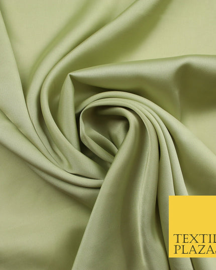 Light Green Fine Silky Smooth Liquid Sateen Satin Dress Fabric Drape Lining Material 7899