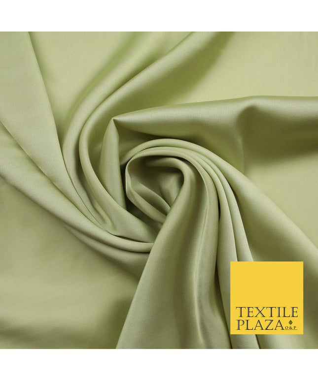 Light Green Fine Silky Smooth Liquid Sateen Satin Dress Fabric Drape Lining Material 7899