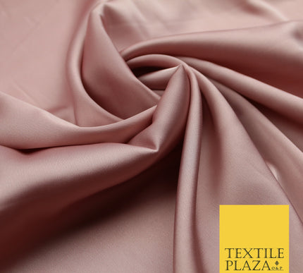 Light Dusty Pink Fine Silky Smooth Liquid Sateen Satin Dress Fabric Drape Lining Material 7840