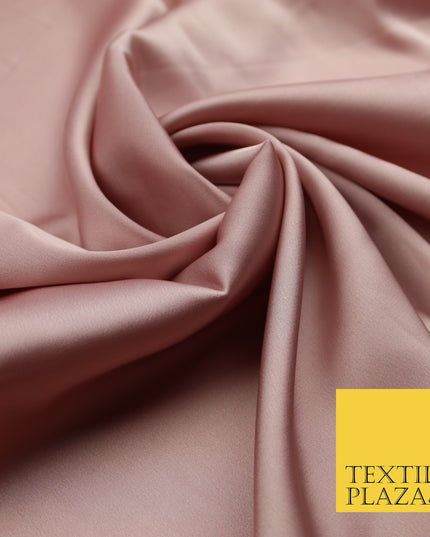 Light Dusty Pink Fine Silky Smooth Liquid Sateen Satin Dress Fabric Drape Lining Material 7840
