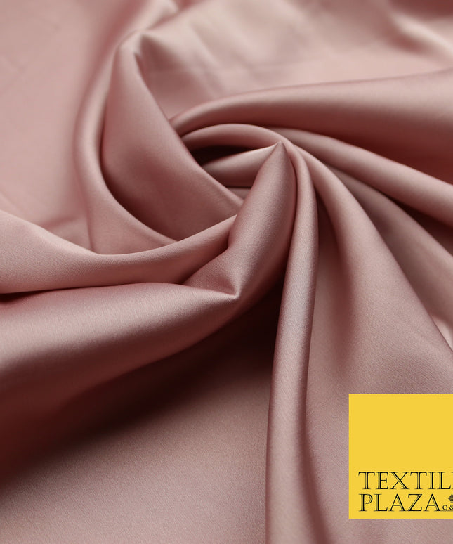 Light Dusty Pink Fine Silky Smooth Liquid Sateen Satin Dress Fabric Drape Lining Material 7840