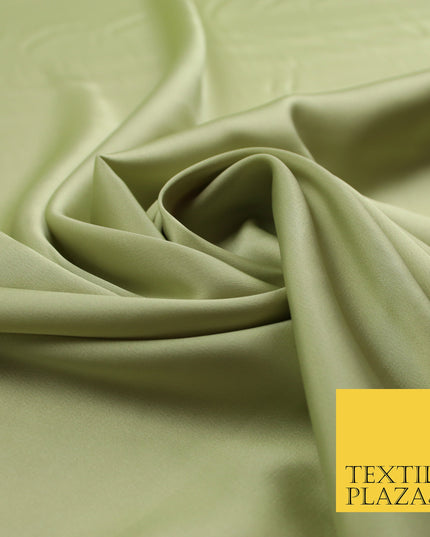 Light Green Fine Silky Smooth Liquid Sateen Satin Dress Fabric Drape Lining Material 7899