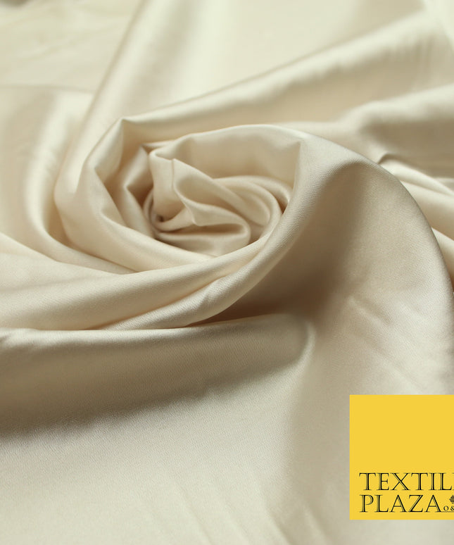 Light Champagne Fine Silky Smooth Liquid Sateen Satin Dress Fabric Drape Lining Material 7821