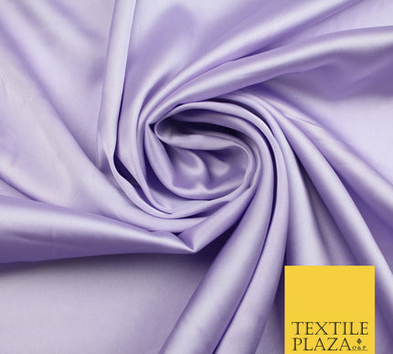 Light Lilac Fine Silky Smooth Liquid Sateen Satin Dress Fabric Drape Lining Material 7855
