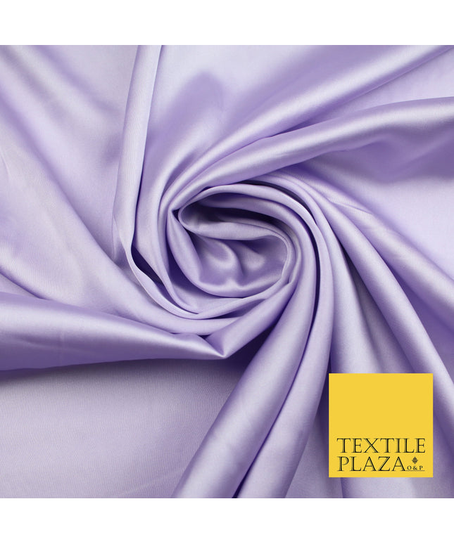 Light Lilac Fine Silky Smooth Liquid Sateen Satin Dress Fabric Drape Lining Material 7855