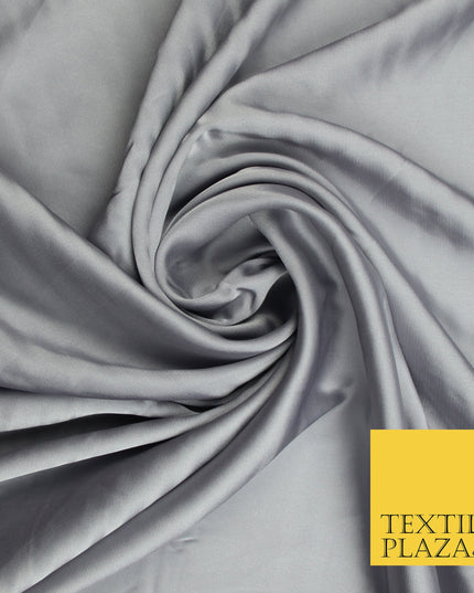 Light Mauve Grey Fine Silky Smooth Liquid Sateen Satin Dress Fabric Drape Lining Material 7811
