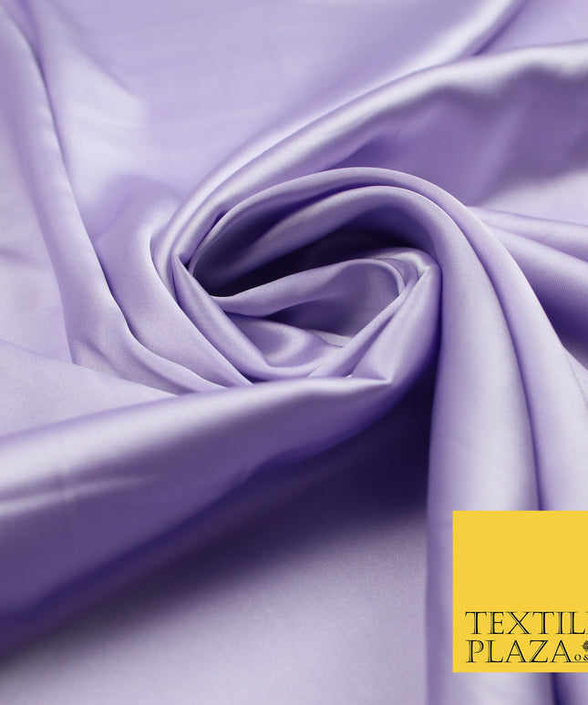 Light Lilac Fine Silky Smooth Liquid Sateen Satin Dress Fabric Drape Lining Material 7855