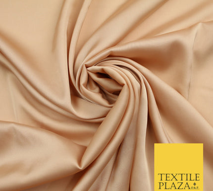 Light Peach Fine Silky Smooth Liquid Sateen Satin Dress Fabric Drape Lining Material 7825
