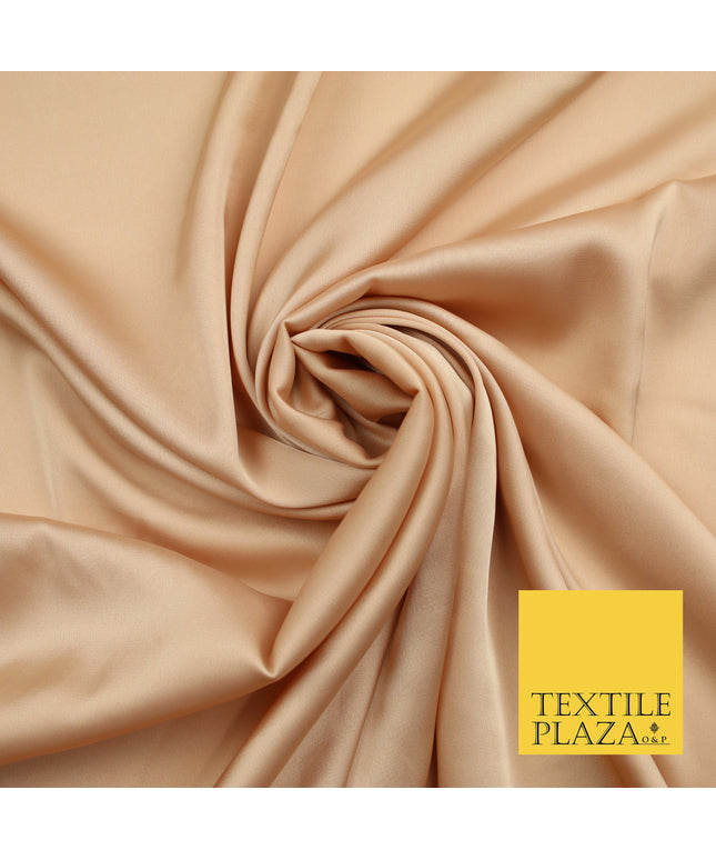 Light Peach Fine Silky Smooth Liquid Sateen Satin Dress Fabric Drape Lining Material 7825