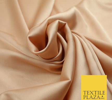 Light Peach Fine Silky Smooth Liquid Sateen Satin Dress Fabric Drape Lining Material 7825