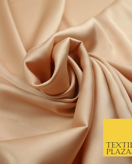 Light Peach Fine Silky Smooth Liquid Sateen Satin Dress Fabric Drape Lining Material 7825