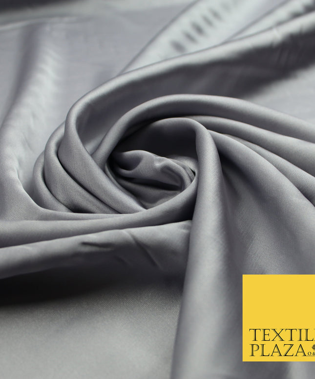 Light Mauve Grey Fine Silky Smooth Liquid Sateen Satin Dress Fabric Drape Lining Material 7811