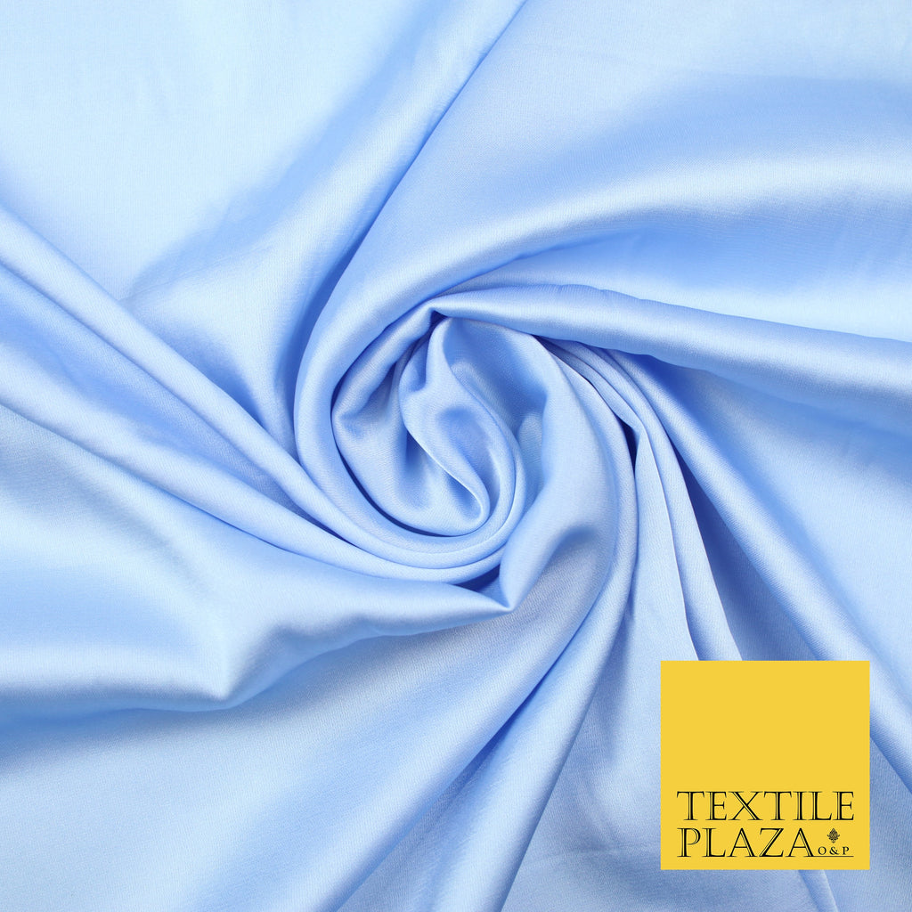 Lilac Blue Fine Silky Smooth Liquid Sateen Satin Dress Fabric Drape Lining Material 7881