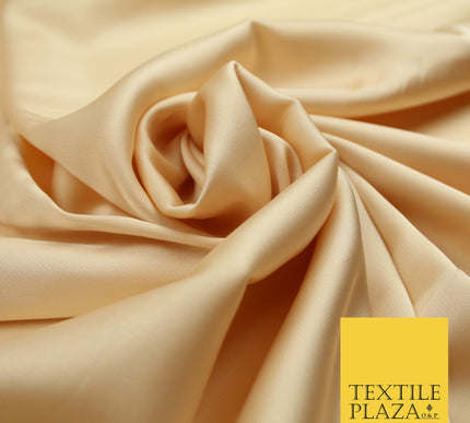 Light Peach Gold Fine Silky Smooth Liquid Sateen Satin Dress Fabric Drape Lining Material 7827