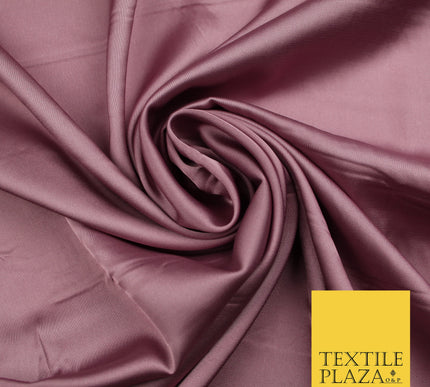 Mauve Fine Silky Smooth Liquid Sateen Satin Dress Fabric Drape Lining Material 7852