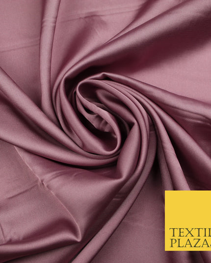 Mauve Fine Silky Smooth Liquid Sateen Satin Dress Fabric Drape Lining Material 7852