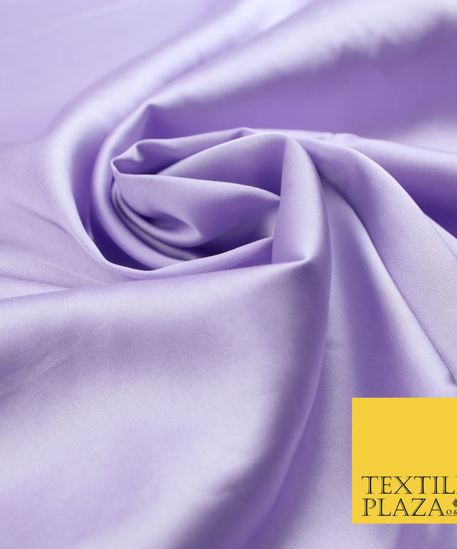 Lilac Fine Silky Smooth Liquid Sateen Satin Dress Fabric Drape Lining Material 7856
