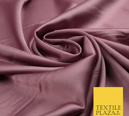 Mauve Fine Silky Smooth Liquid Sateen Satin Dress Fabric Drape Lining Material 7852