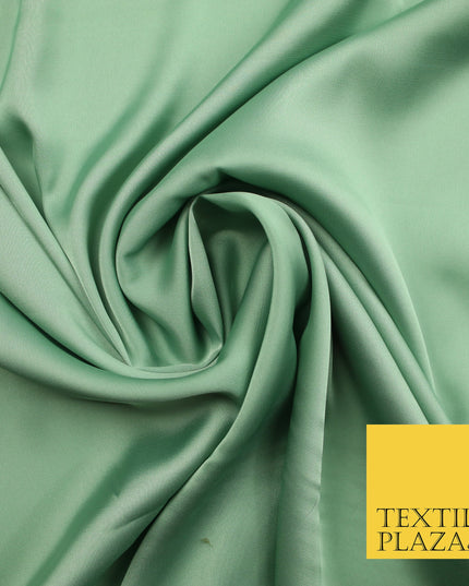 Mint Green Fine Silky Smooth Liquid Sateen Satin Dress Fabric Drape Lining Material 7901