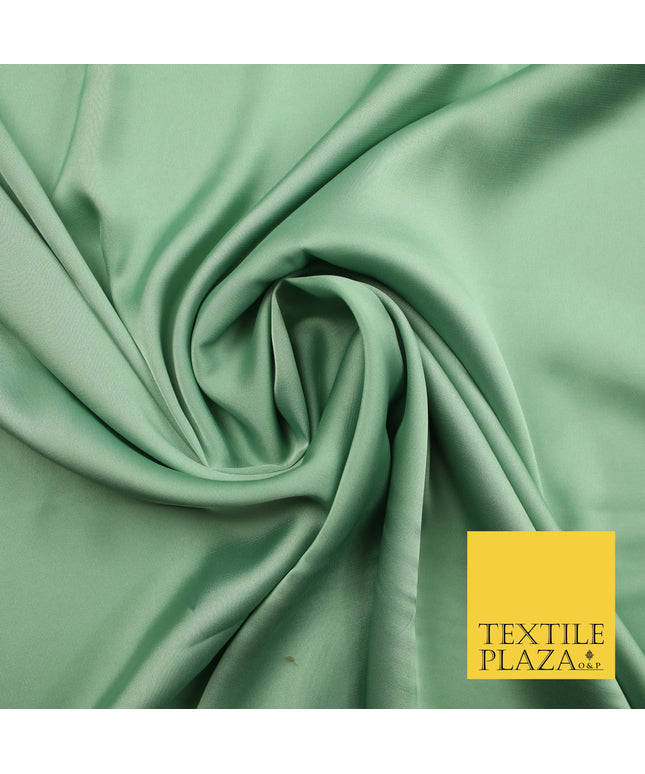 Mint Green Fine Silky Smooth Liquid Sateen Satin Dress Fabric Drape Lining Material 7901