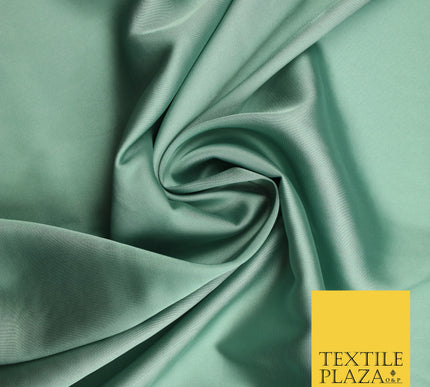 Mint Green Duck Egg Fine Silky Smooth Liquid Sateen Satin Dress Fabric Drape Lining Material 7902