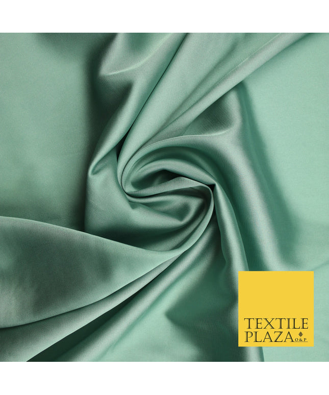 Mint Green Duck Egg Fine Silky Smooth Liquid Sateen Satin Dress Fabric Drape Lining Material 7902