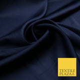 Navy Blue Fine Silky Smooth Liquid Sateen Satin Dress Fabric Drape Lining Material 7806